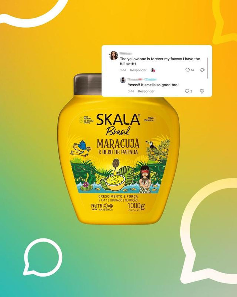 Skala Expert Mais Cachos & Passion Fruit PatauĆ” Oil Cream Set for Curly Haircare Vegan 35.27 Oz Each Moisturizing & Styling Products