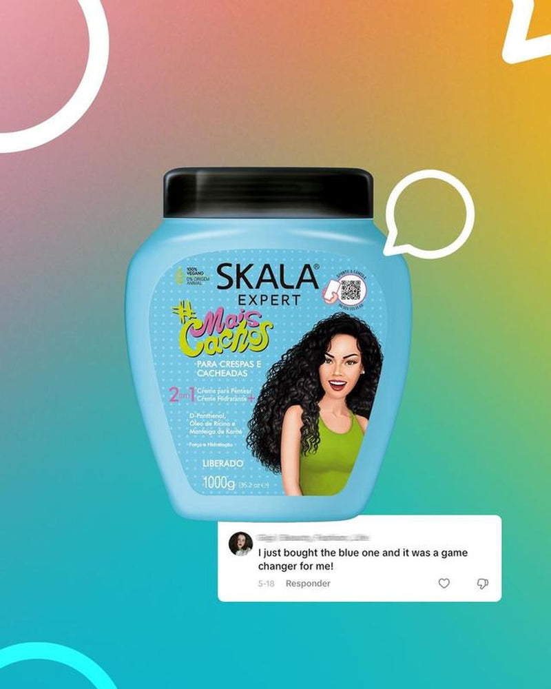 Skala Expert Mais Cachos & Passion Fruit PatauĆ” Oil Cream Set for Curly Haircare Vegan 35.27 Oz Each Moisturizing & Styling Products